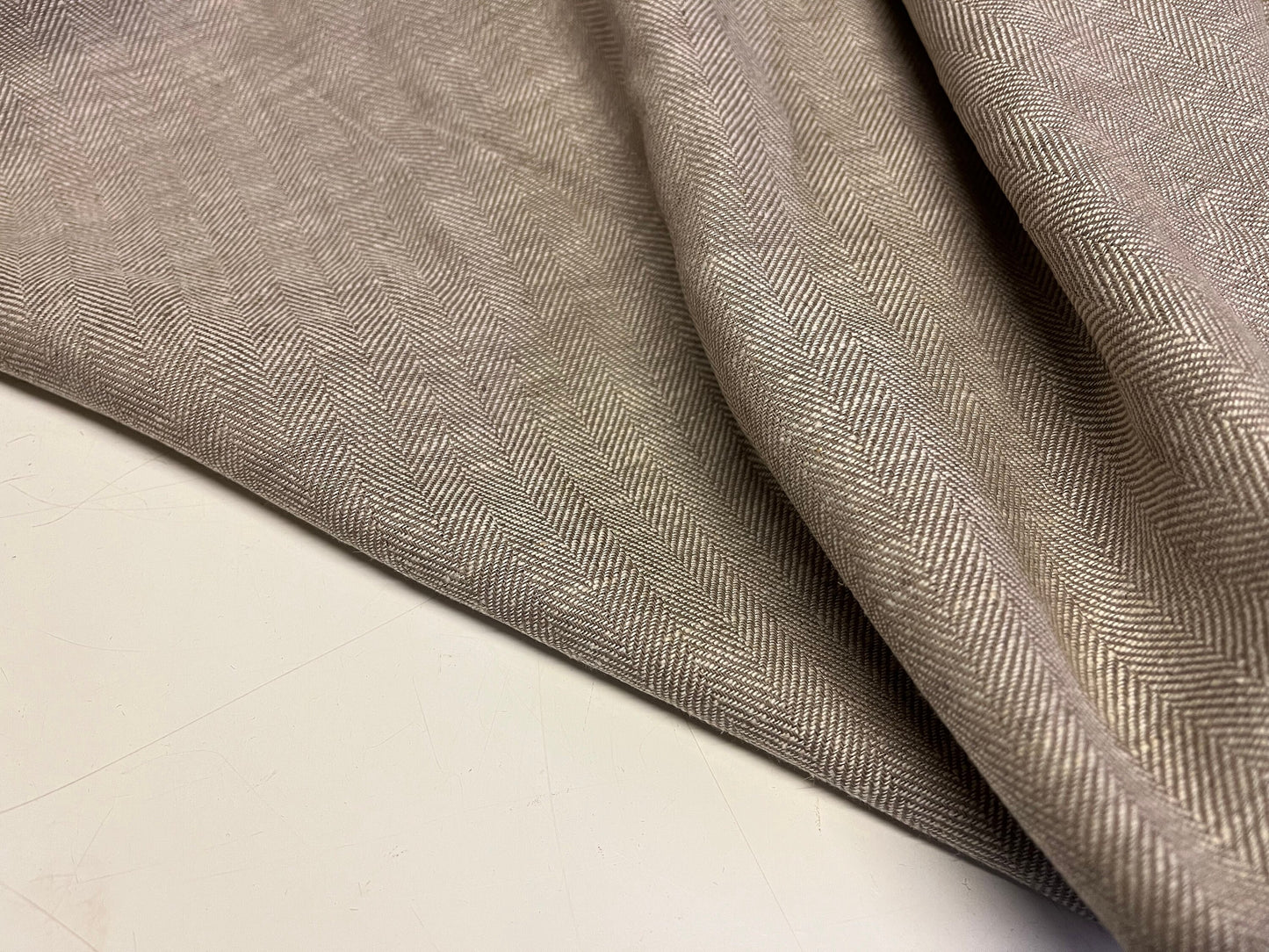 NEW High Class Herringbone 100% Linen Fabric