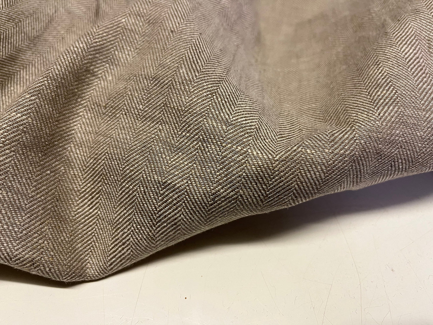 NEW High Class Herringbone 100% Linen Fabric