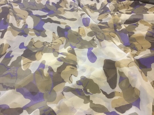 NEW High Class 100% Pure Silk Chiffon Print Fabric