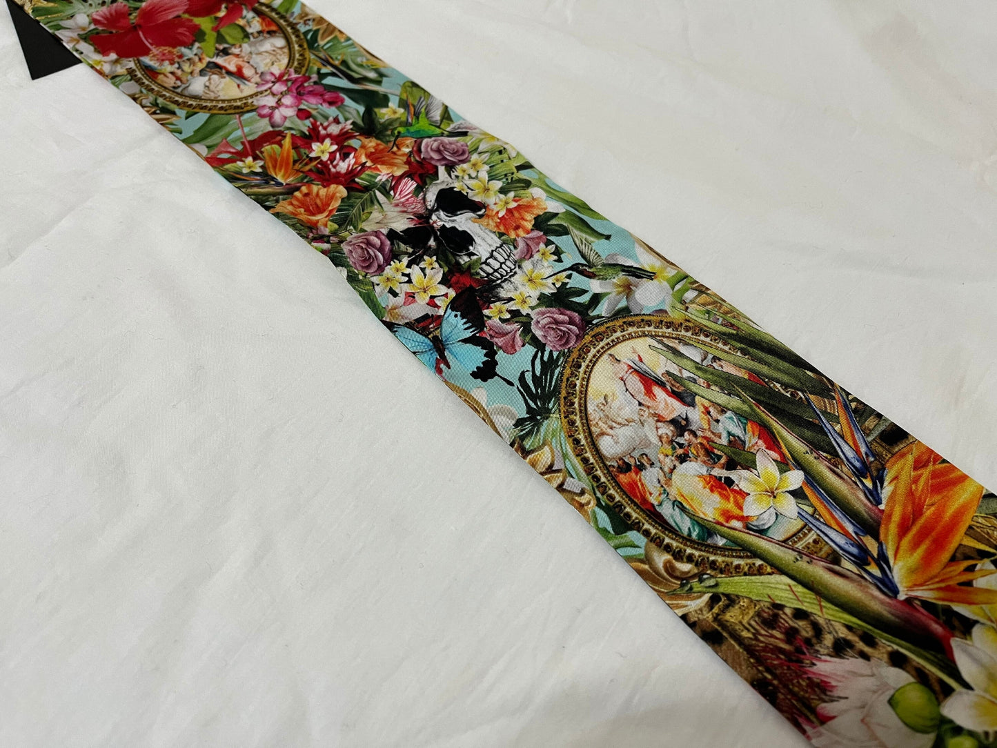 PHILIPP PLEIN 100% Silk Floral Bandeau Made In Italy