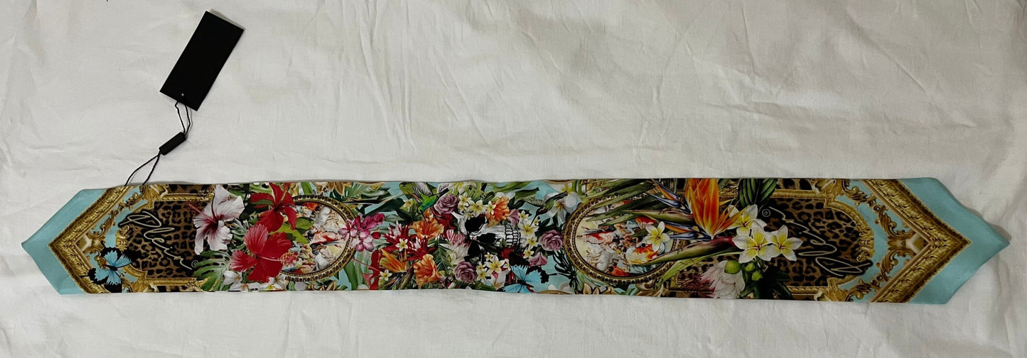 PHILIPP PLEIN 100% Silk Floral Bandeau Made In Italy