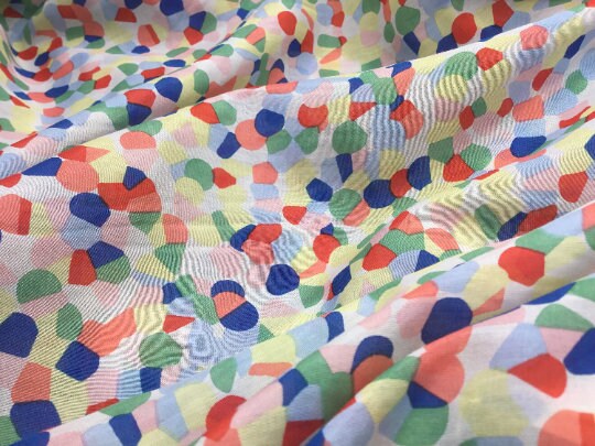 NEW Cotton Voile Silk Multicoloured Print Fabric