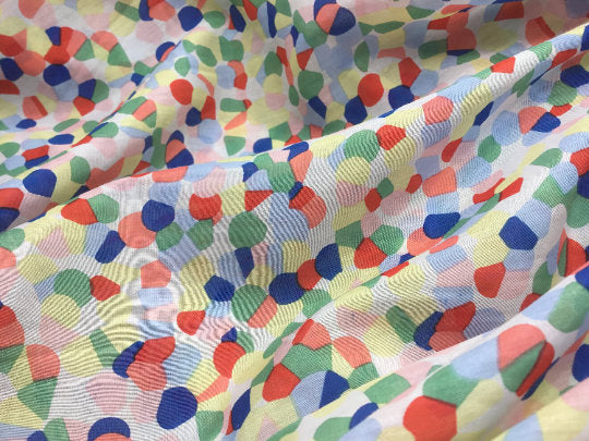 NEW Cotton Voile Silk Multicoloured Print Fabric