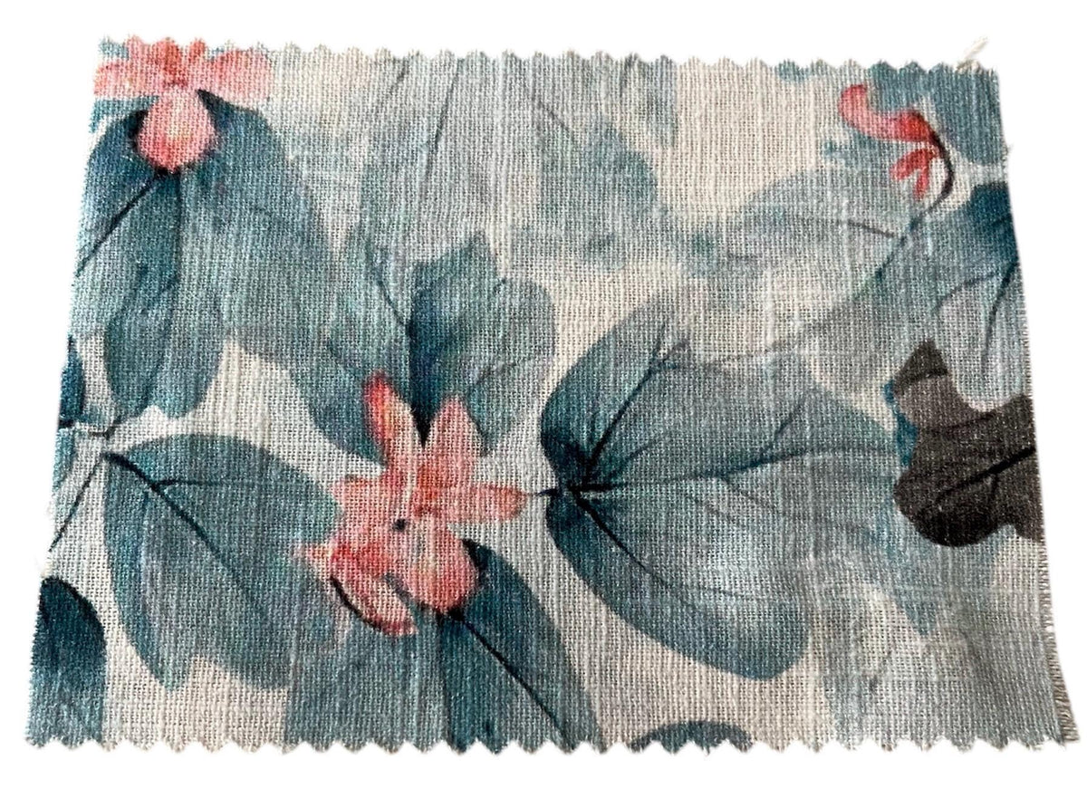 NEW High Class Linen Cotton Floral Print Fabric / Ideal For Dresses, Tops, Shirts, Trousers And Jackets (Please See Description) (SOLD OUT)