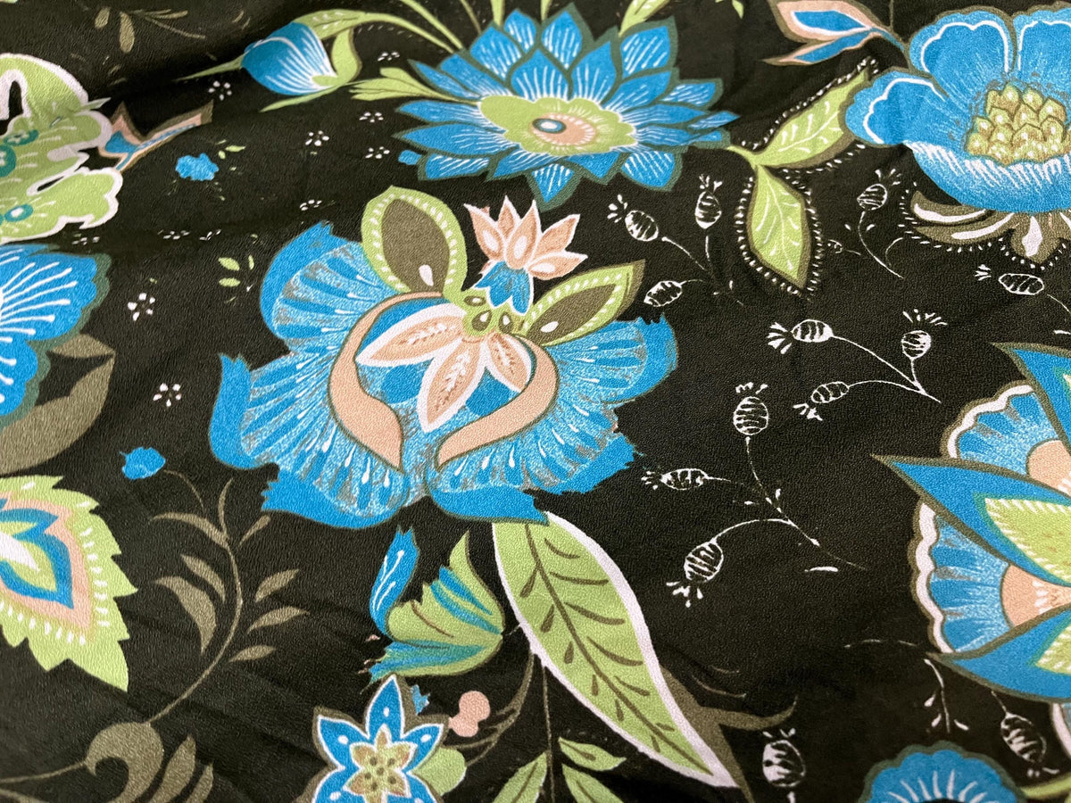 NEW High Class German 100% Viscose Floral Print Fabric