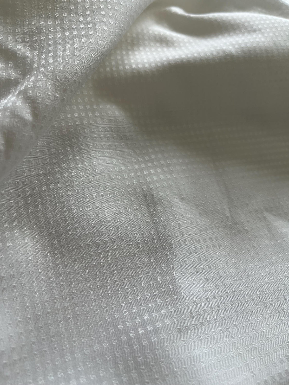 NEW High Class Spanish White Cotton Silk Fabric Made In Spain (WHOLESALE PRICE)