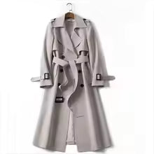 Women’s Long Belted Trench Coat • Slim Streetwear Windbreaker • All‑Season Casual Outerwear