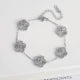 Hot Sale Stainless Steel Laser Five Leaf Flower Petal Adjustable Clover Bracelet Necklace Classic for Woman Girl Brand Jewellery Party Gift