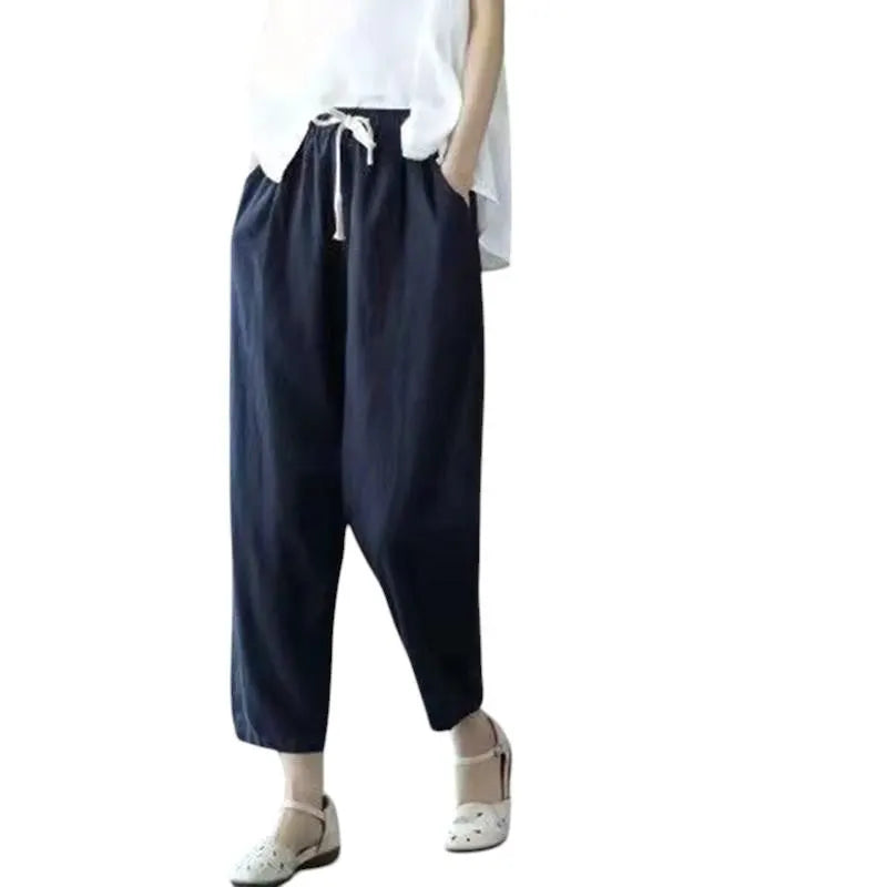 NEW High Class Candy Colours Women's Casual Herem Elastic Waist Cotton Linen Summer / Winter Pants Trousers M-3XL FREE Shipping Worldwide
