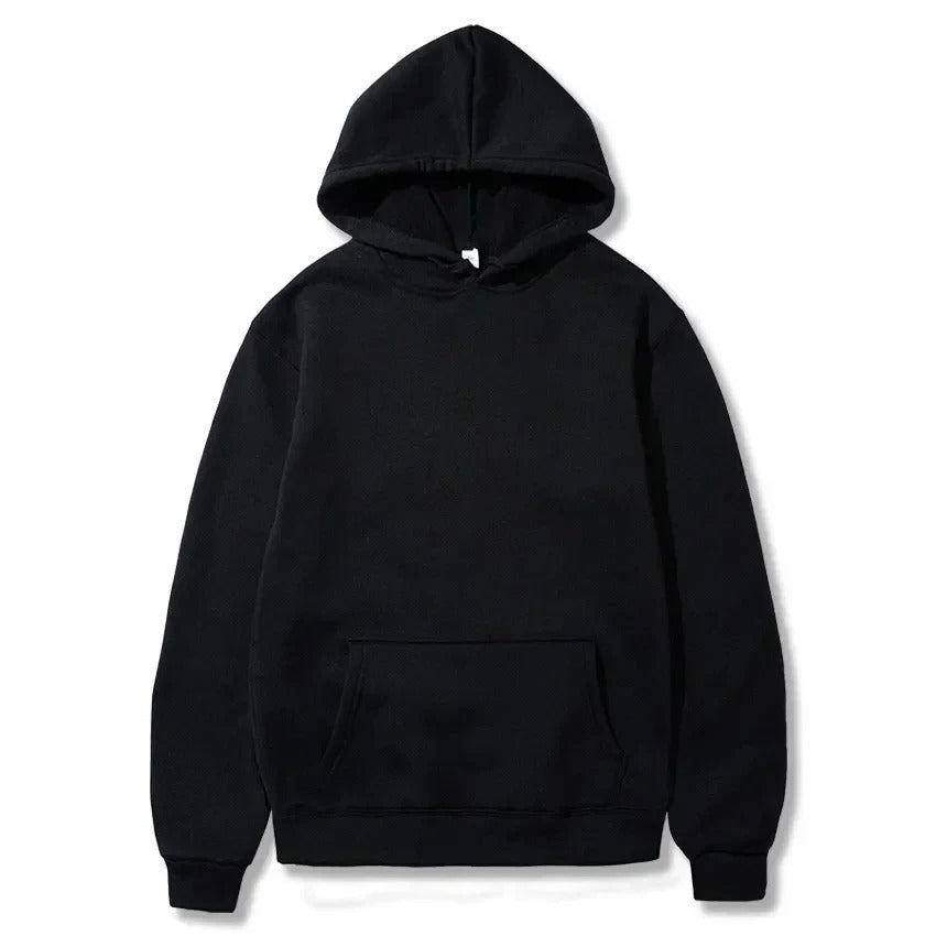 Unisex Hooded Pullover Hoodie – Solid Colour Oversized Sweatshirt with Pocket | 2025 New