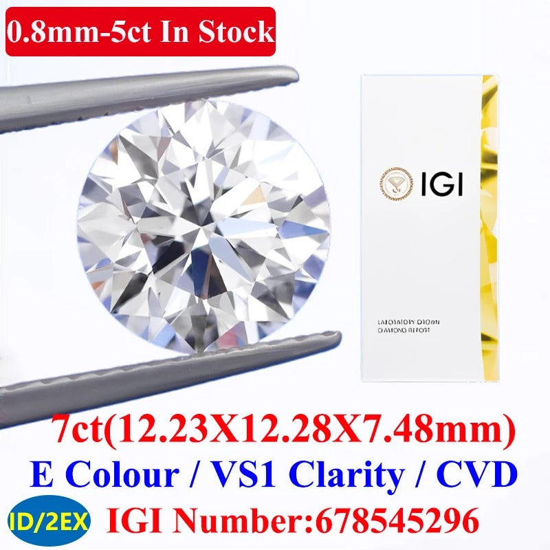 0.5–5CT DEFG VVS‑SI Super White Lab Grown Diamond Loose – IGI & GIA Certified | Wedding Jewellery Diamond