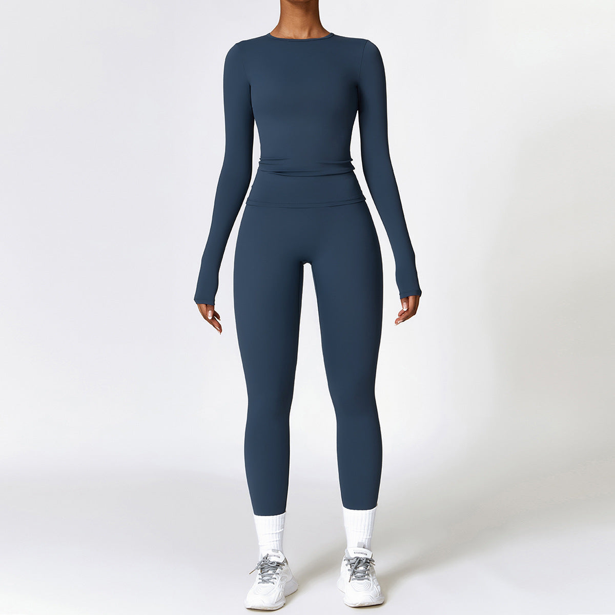 Seamless Women’s Yoga Set – Sculpting High Waist Leggings & Long Sleeve Gym Top | Quick-Dry Activewear Set + 🚚 Free Worldwide Shipping 🎉 Extra 30% OFF at Checkout