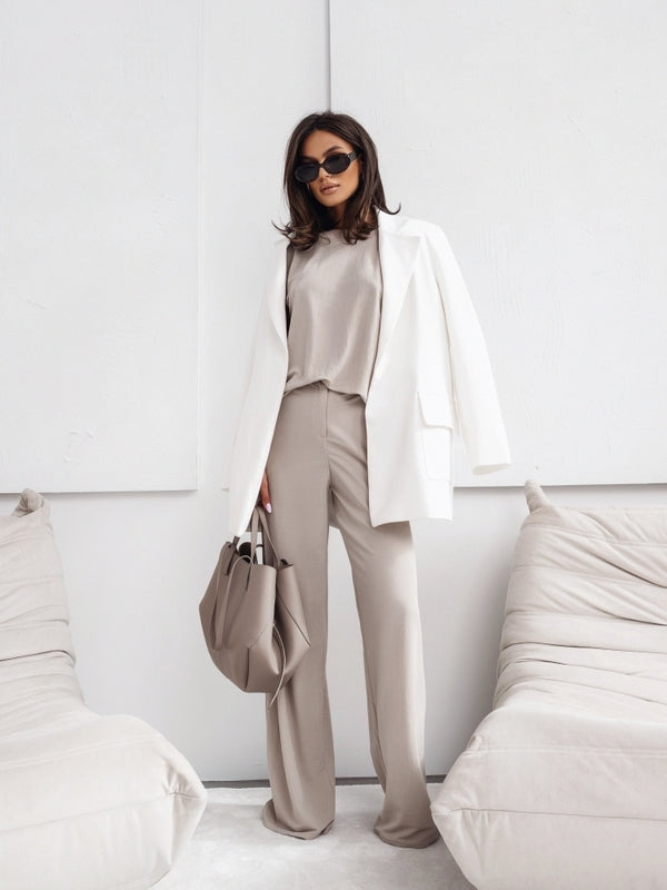 Women’s 2 Piece Casual Lounge Set – Loose Fit T-Shirt & Wide Leg Pants | Soft Breathable Summer Co-Ord Outfit + 🚚 Free Worldwide Shipping