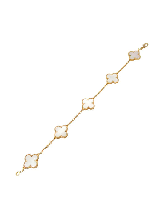 Van Cleef & Arpels 2010s 18K rose gold semi-custom Alhambra Bless 5 motifs bracelet
