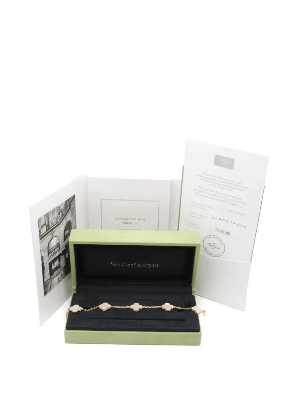 Van Cleef & Arpels 2010s 18K rose gold semi-custom Alhambra Bless 5 motifs bracelet