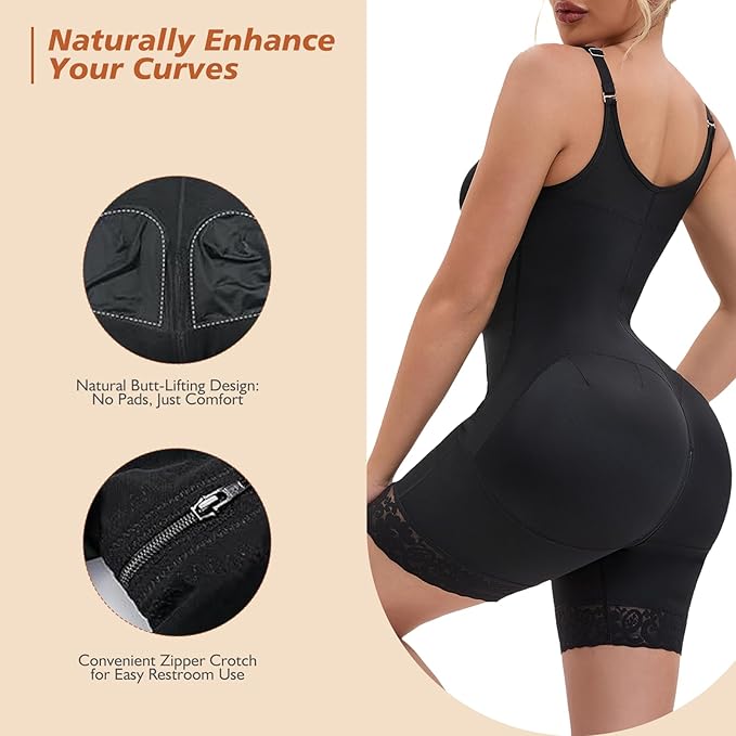 Fajas Colombianas Postpartum Full Shapewear For Women Tummy Control Body Shaper Butt Lifter With Zipper Crotch + 🚚 Free Worldwide Shipping 🎉 Extra 30% OFF at Checkout