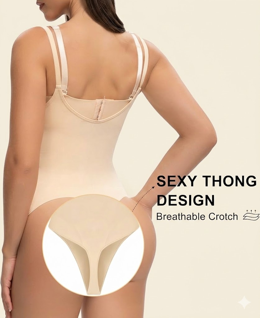 Open Bust Shapewear Bodysuit for Women – Seamless Tummy Control Body Shaper, Sculpting Compression Thong, Invisible Slimming Fit + 🚚 Free Worldwide Shipping 🎉 Extra 30% OFF at Checkout