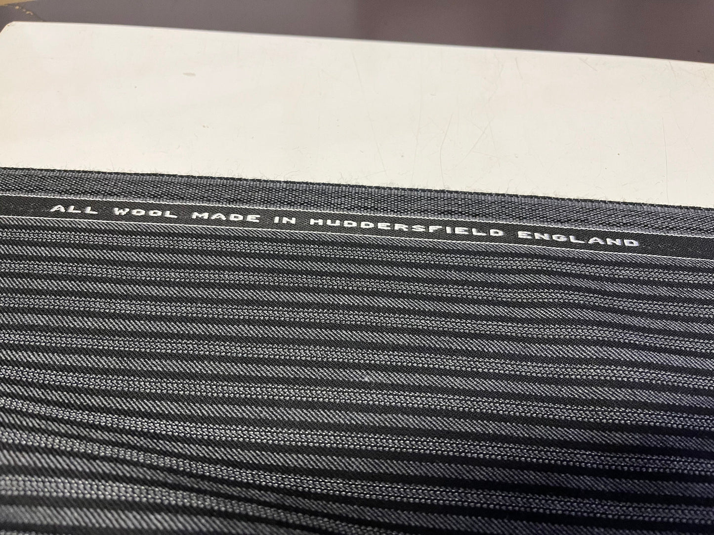 NEW High Class All Wool Made In Huddersfield England Stripe Suiting Fabric