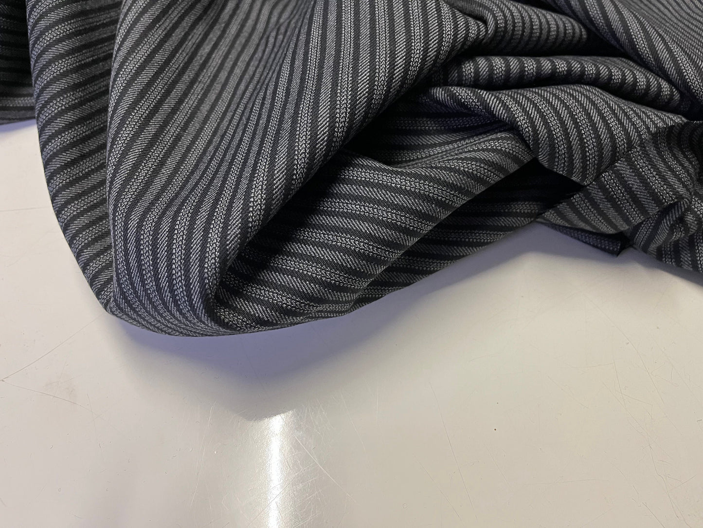 NEW High Class All Wool Made In Huddersfield England Stripe Suiting Fabric