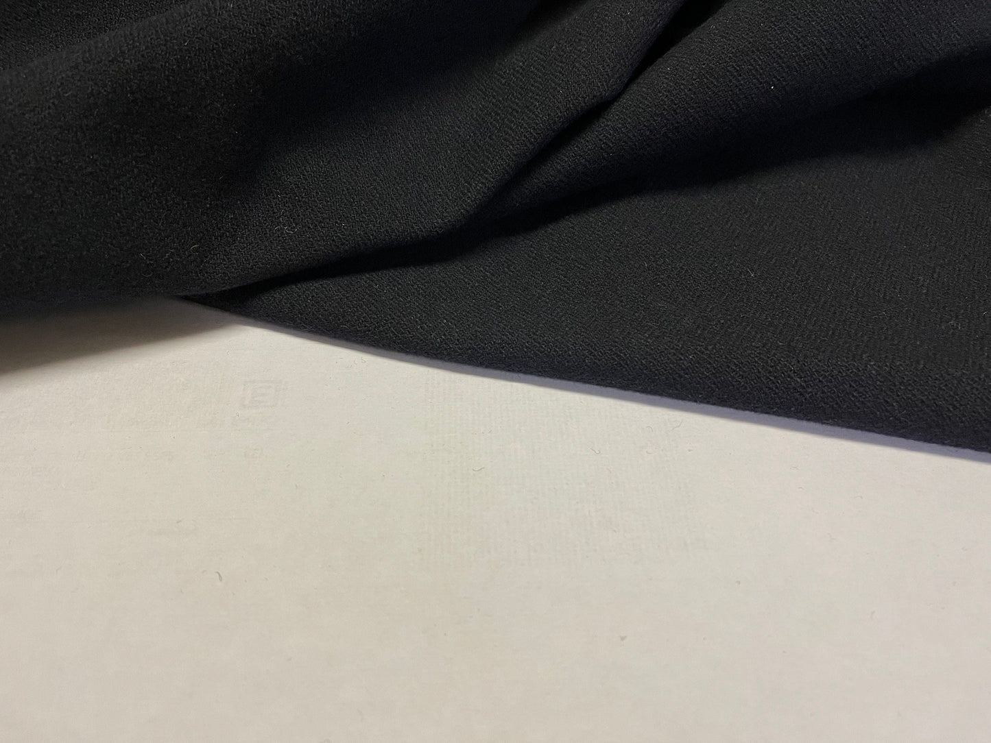 NEW High Class Herringbone Navy 100% Wool Fabric