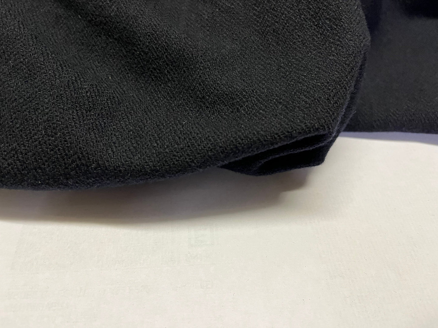 NEW High Class Herringbone Navy 100% Wool Fabric