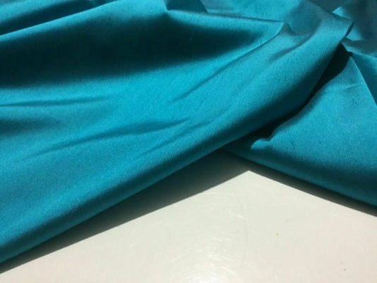 NEW High Class Turquoise Blue Stretch Silk Slub Dupion Fabric
