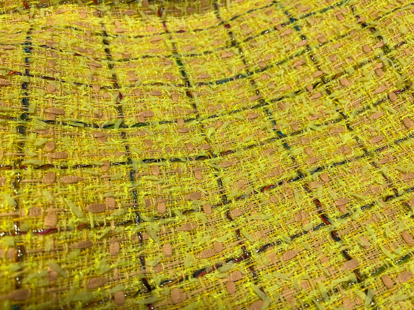 NEW High Class Couture Tweed Boucle Check Fabric (Read Description)