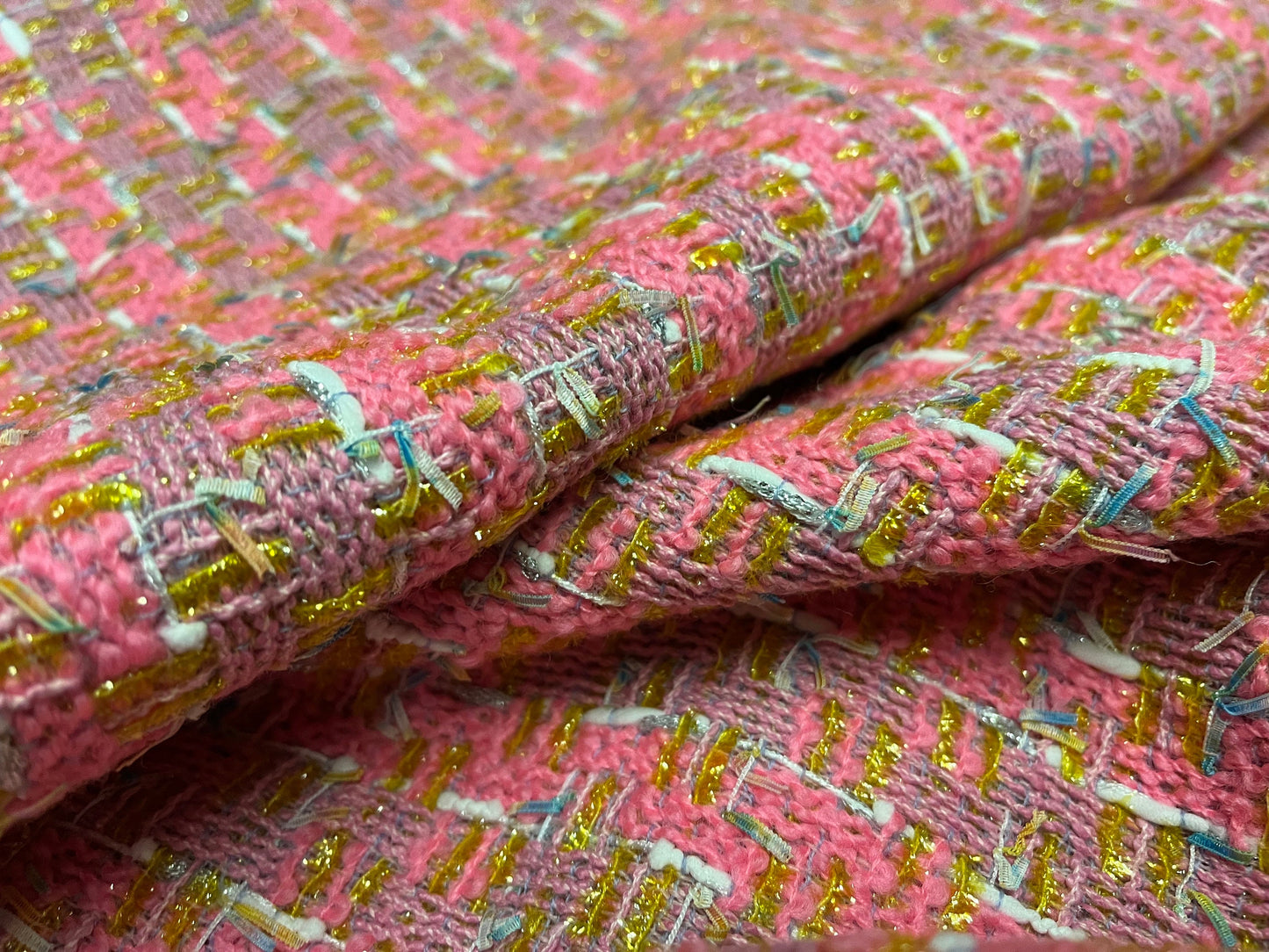 NEW High Class Couture Wool Tweed Boucle Fabric (Read Description)