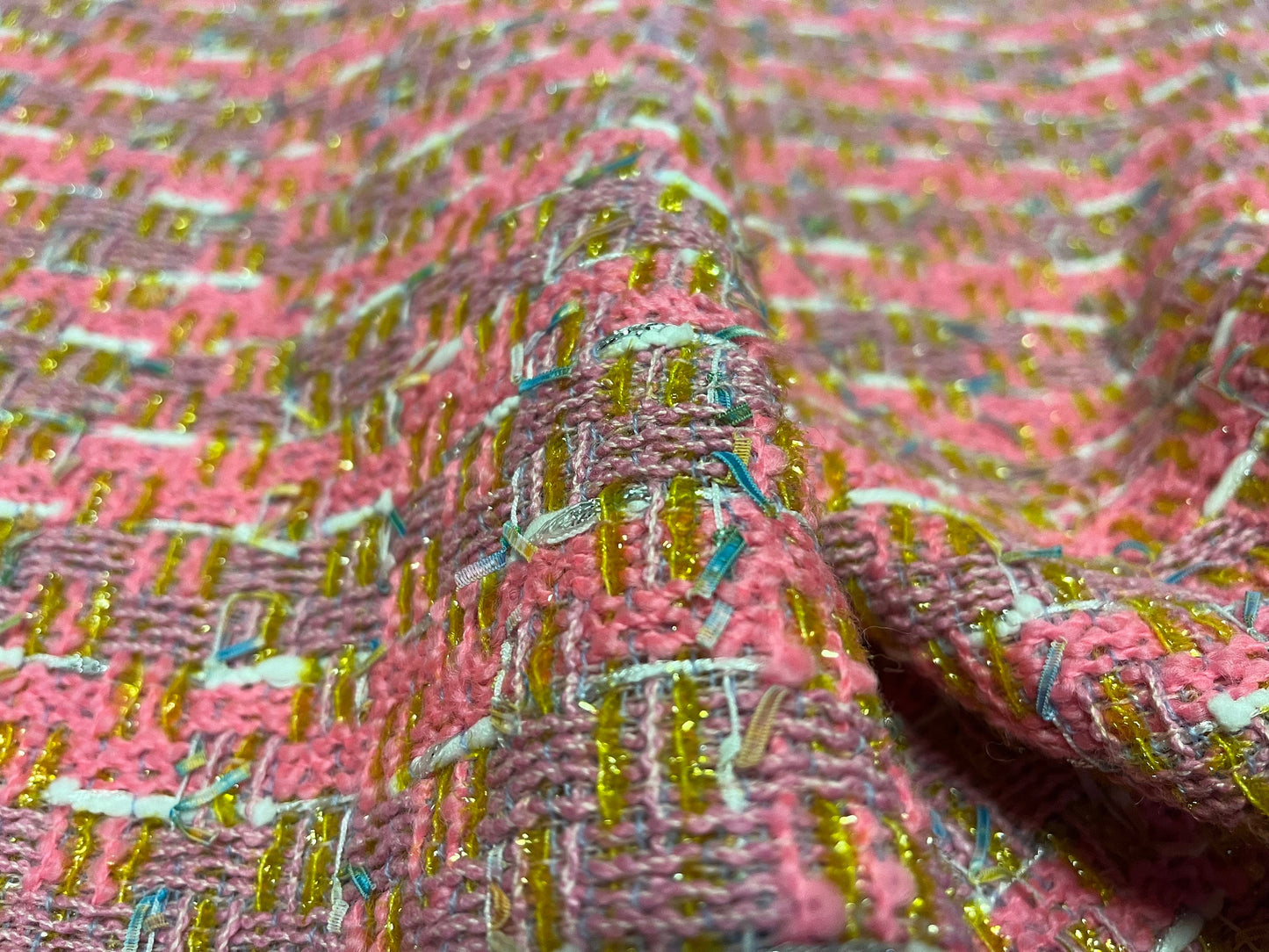 NEW High Class Couture Wool Tweed Boucle Fabric (Read Description)