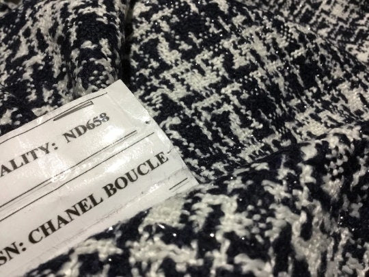 NEW Haute French Designer Tweed Boucle Lurex Fabric