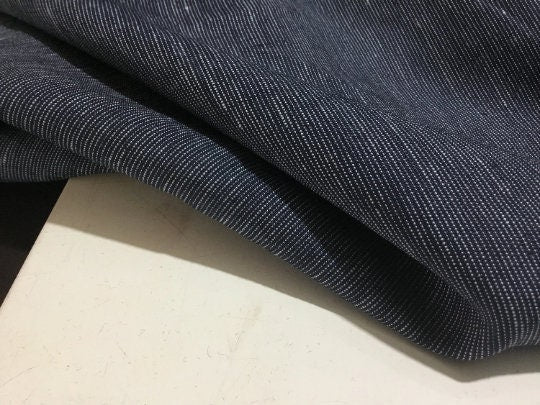 NEW High Class Denim Colour 100% Linen Fabric