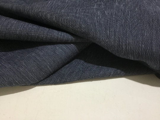 NEW High Class Denim Colour 100% Linen Fabric