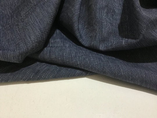 NEW High Class Denim Colour 100% Linen Fabric