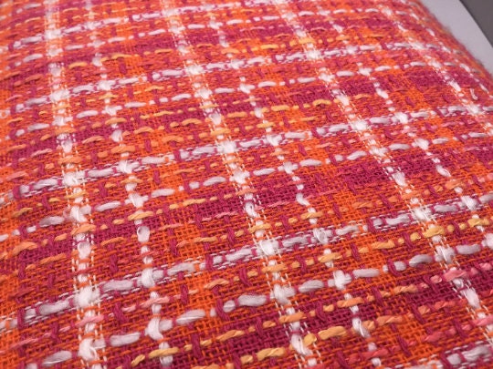 NEW Designer Multicoloured Cotton Boucle Tweed Fabric