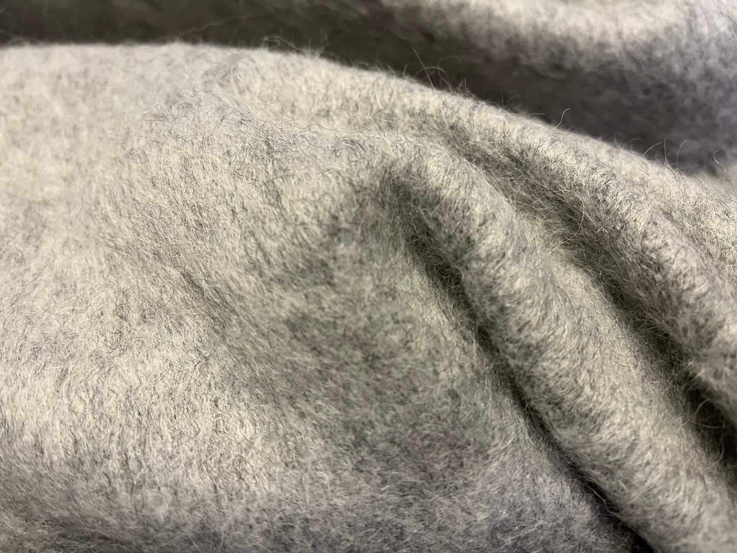 NEW High Class Grey Mohair Wool Fabric