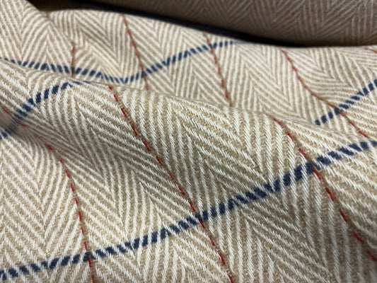 NEW High Class Wool Herringbone Check Fabric