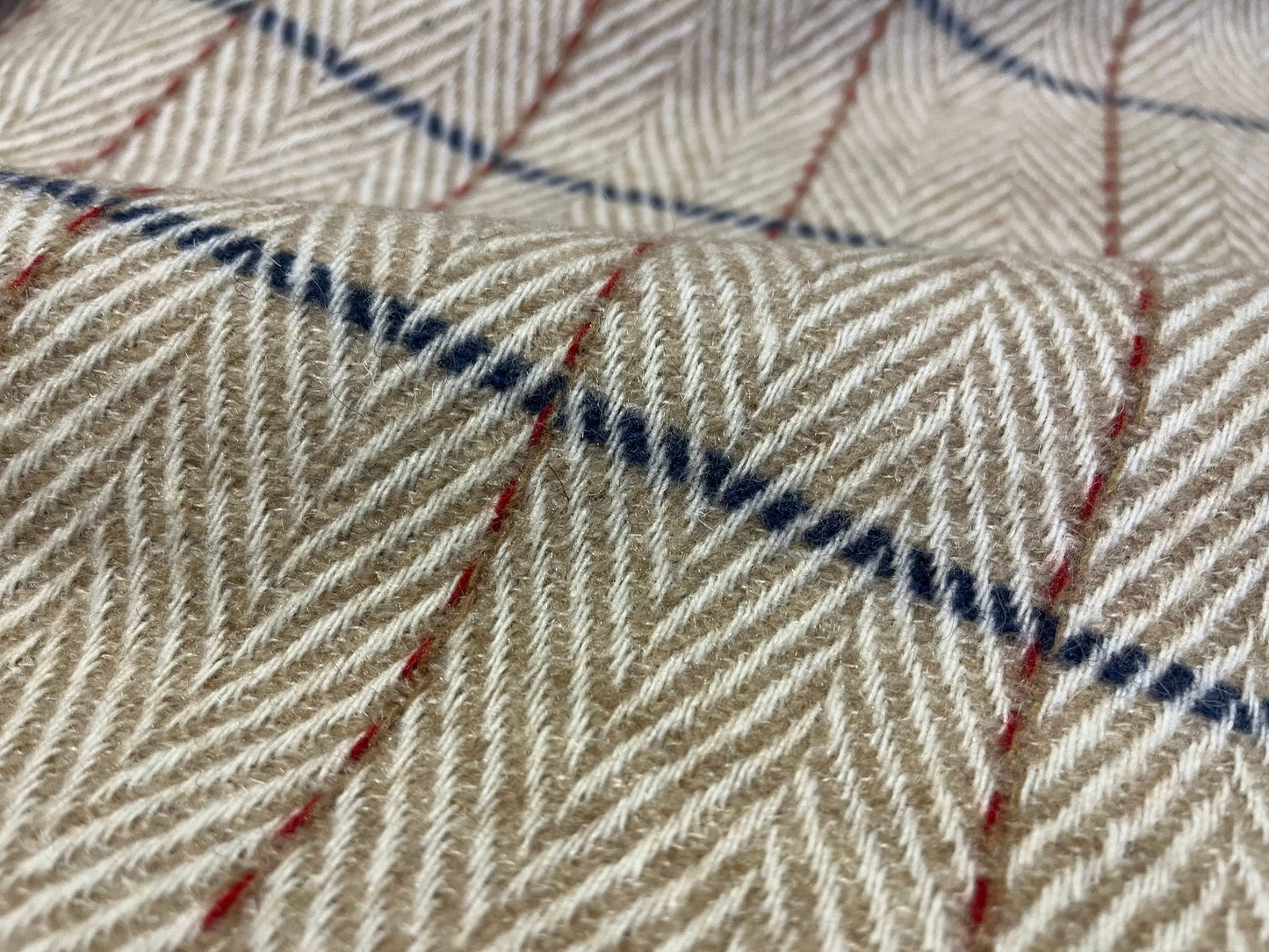 NEW High Class Wool Herringbone Check Fabric