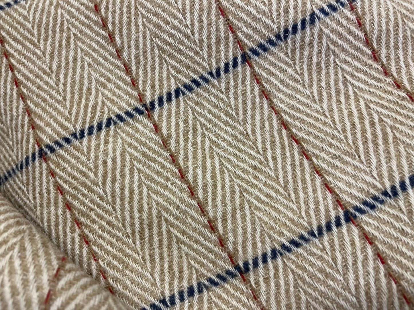 NEW High Class Wool Herringbone Check Fabric