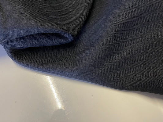 NEW High Class Black Herringbone Linen Fabric