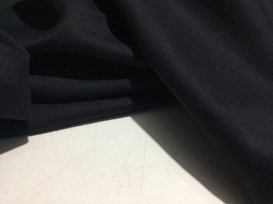 NEW High Class Black 100% Pure Irish Linen Fabric Made In Ireland