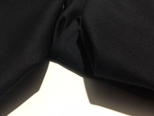 NEW High Class Black 100% Pure Irish Linen Fabric Made In Ireland