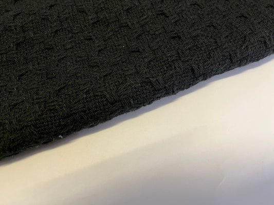 NEW High Class Black Wool Boucle Fabric