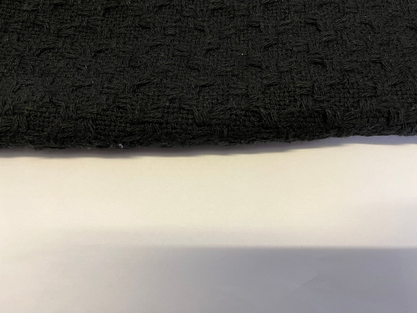 NEW High Class Black Wool Boucle Fabric