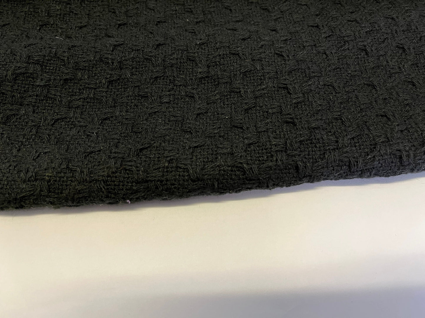 NEW High Class Black Wool Boucle Fabric