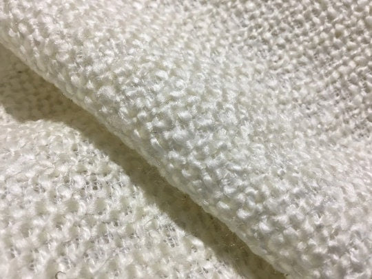 NEW High Class Ivory Cream Tweed Boucle Fabric