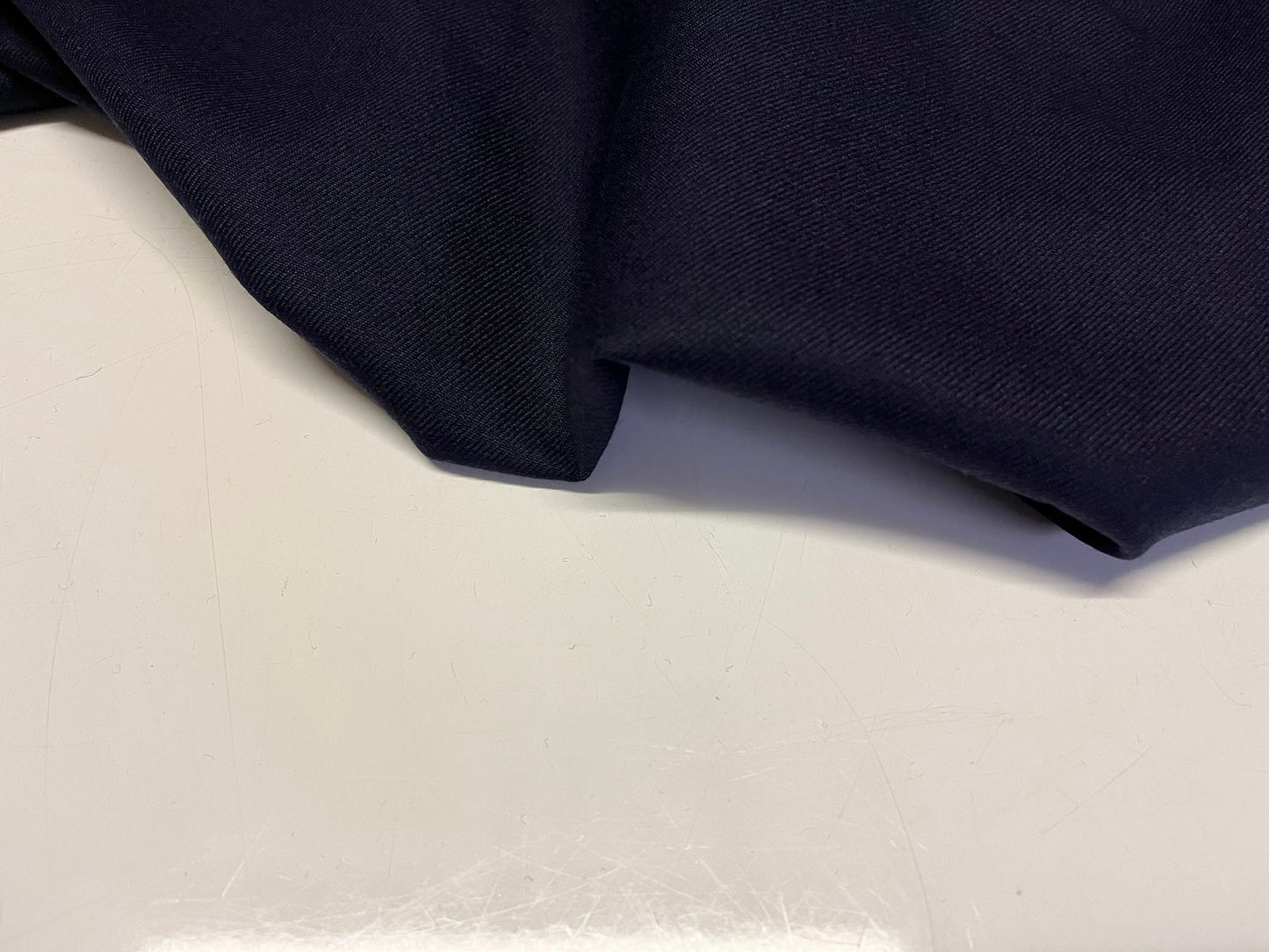 NEW High Class Navy 100% Wool Twill Made In England Suiting Fabric