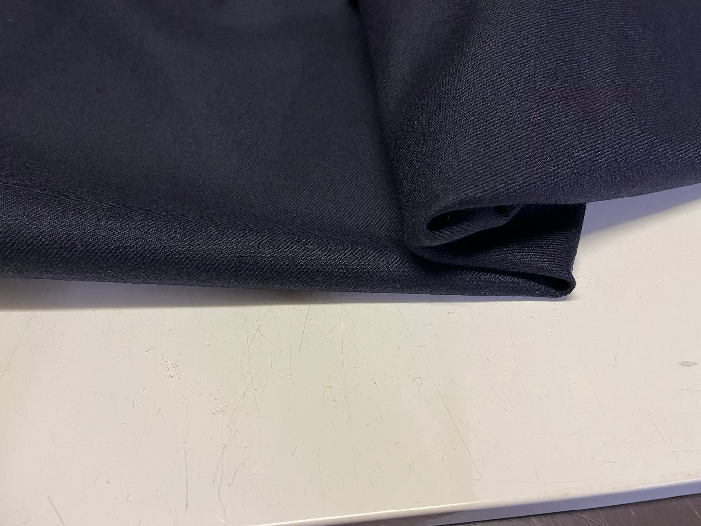 NEW High Class Navy 100% Wool Twill Made In England Suiting Fabric