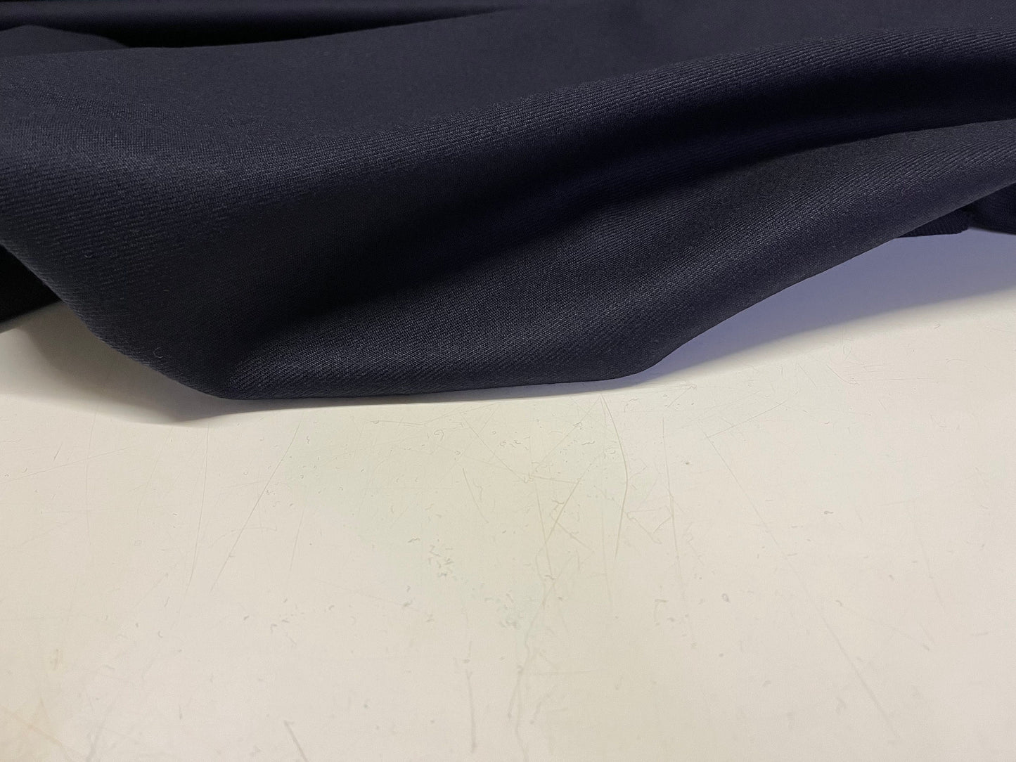 NEW High Class Navy 100% Wool Twill Made In England Suiting Fabric