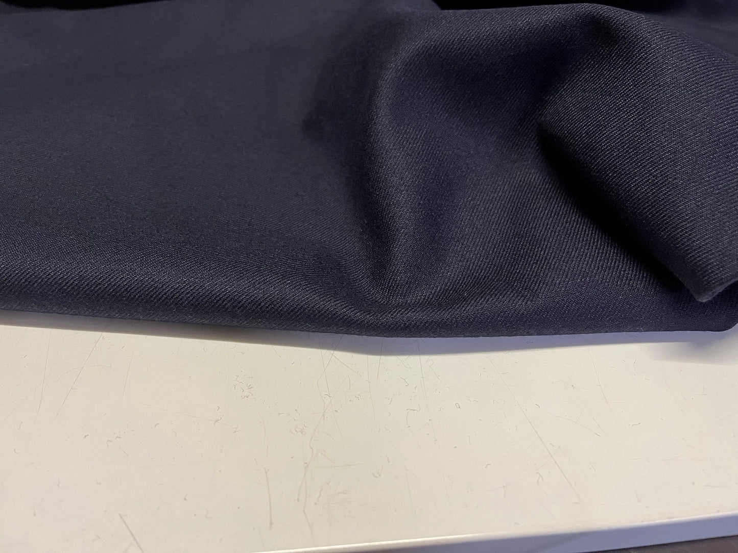 NEW High Class Navy 100% Wool Twill Made In England Suiting Fabric