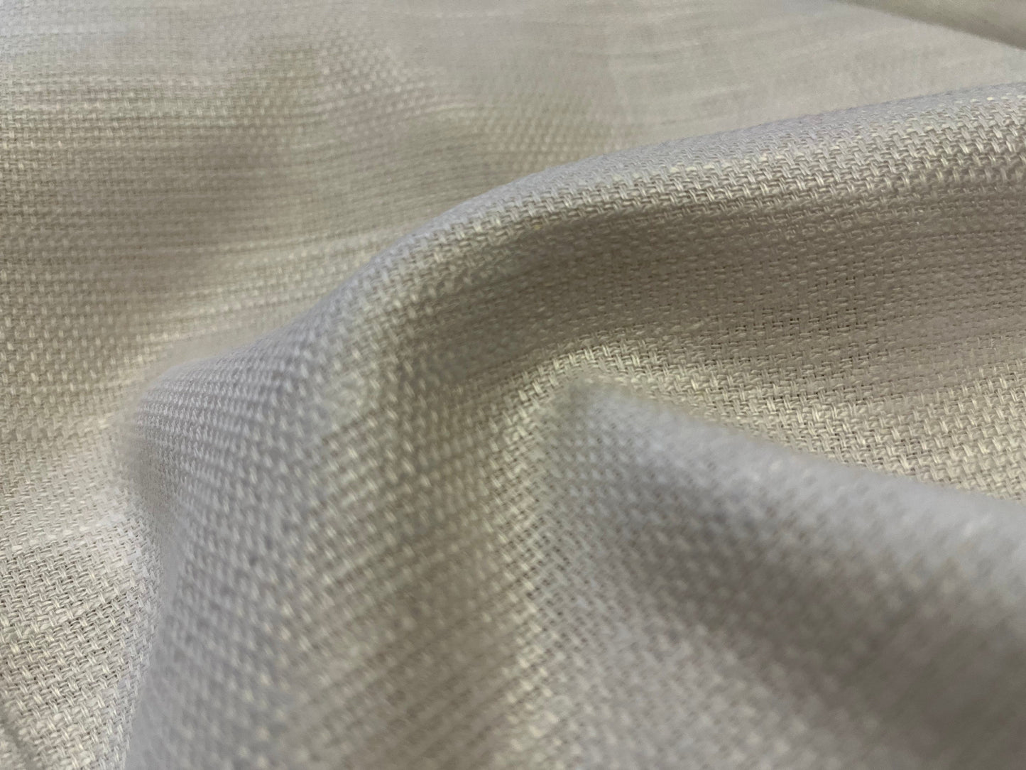 NEW High Class White Stretch Linen Fabric (see description)